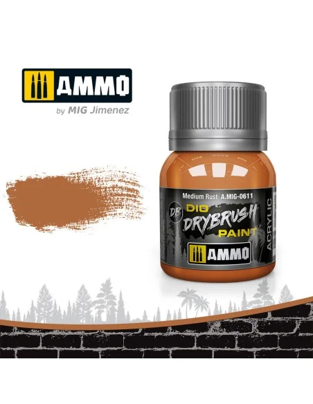 DRYBRUSH Medium Rust - AMMO by MIG Jimenez A.MIG-0611