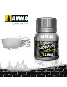 DRYBRUSH Gun Metal - AMMO by MIG Jimenez A.MIG-0622 2