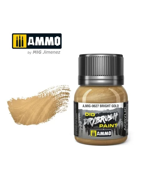 DRYBRUSH Bright Gold - AMMO by MIG Jimenez A.MIG-0627