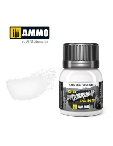 DRYBRUSH Fluor White - AMMO by MIG Jimenez A.MIG-0649