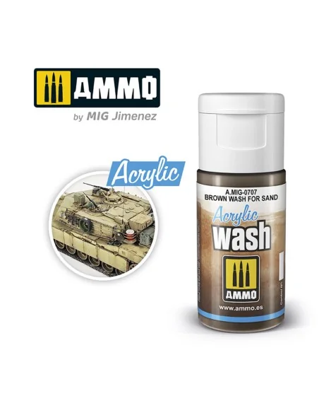 ACRYLIC WASH Brown Wash for Sand - AMMO by MIG Jimenez A.MIG-0707