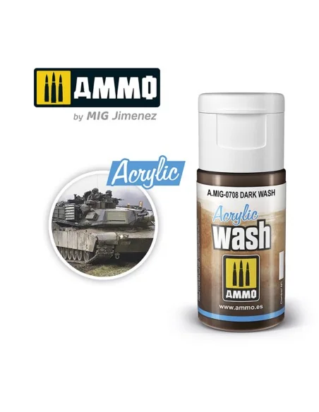 ACRYLIC WASH Dark Wash - AMMO by MIG Jimenez A.MIG-0708