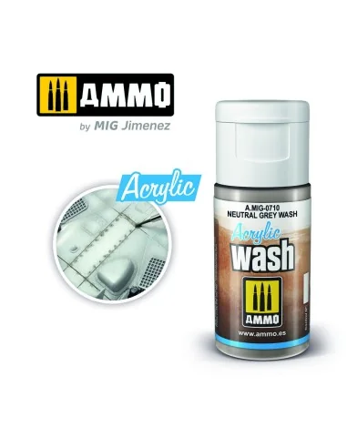 ACRYLIC WASH Neutral Grey Wash - AMMO by MIG Jimenez A.MIG-0710