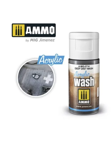 ACRYLIC WASH Deep Grey Wash - AMMO by MIG Jimenez A.MIG-0714
