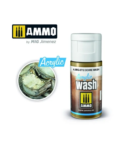 ACRYLIC WASH Ochre Wash - AMMO by MIG Jimenez A.MIG-0712