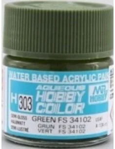 Mr Hobby -Gunze Aqueous Hobby Colors (10 ml) Green FS 34102 - Mr Ho...