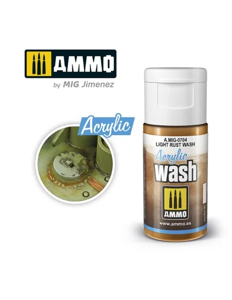 ACRYLIC WASH Light Rust Wash - AMMO by MIG Jimenez A.MIG-0704