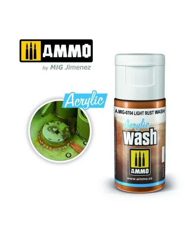 ACRYLIC WASH Light Rust Wash - AMMO by MIG Jimenez A.MIG-0704