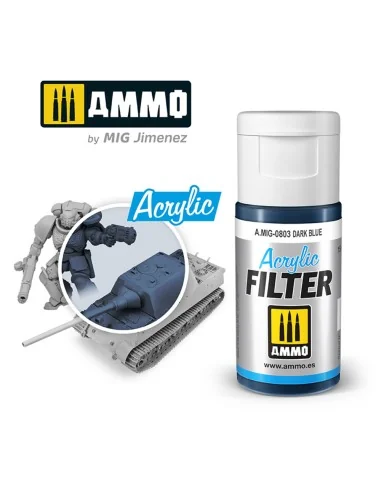 ACRYLIC FILTER Dark Blue - AMMO by MIG Jimenez A.MIG-0803