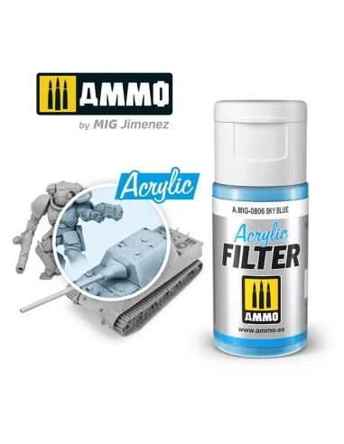 ACRYLIC FILTER Sky Blue - AMMO by MIG Jimenez A.MIG-0806