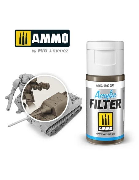 ACRYLIC FILTER Dirt - AMMO by MIG Jimenez A.MIG-0800