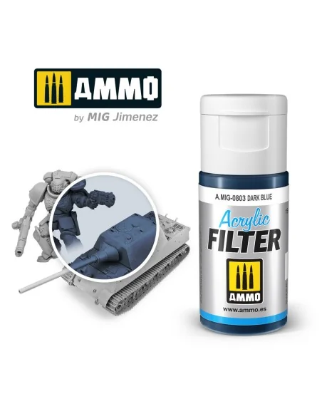ACRYLIC FILTER Dark Blue - AMMO by MIG Jimenez A.MIG-0803