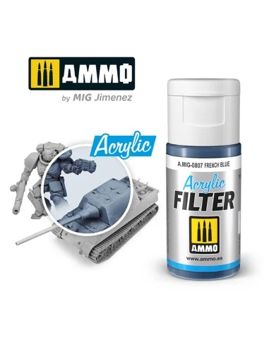 ACRYLIC FILTER French Blue - AMMO by MIG Jimenez A.MIG-0807