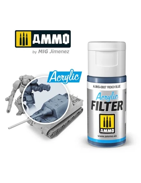 ACRYLIC FILTER French Blue - AMMO by MIG Jimenez A.MIG-0807