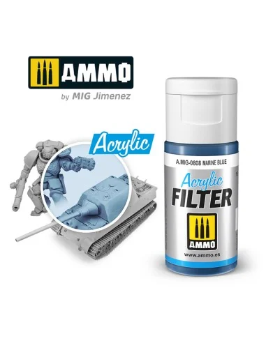 ACRYLIC FILTER Marine Blue - AMMO by MIG Jimenez A.MIG-0808