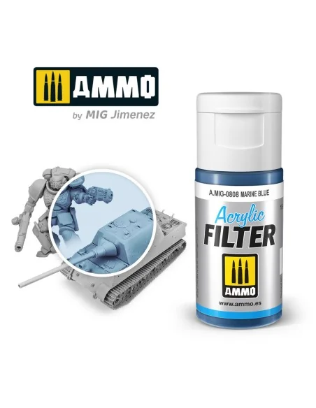 ACRYLIC FILTER Marine Blue - AMMO by MIG Jimenez A.MIG-0808