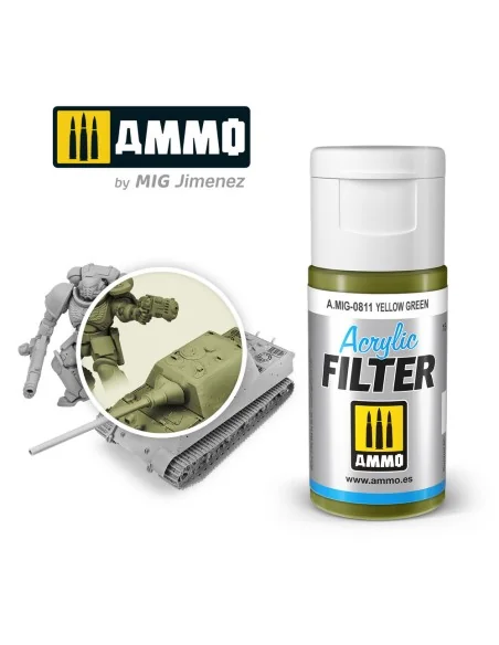 ACRYLIC FILTER Yellow Green - AMMO by MIG Jimenez A.MIG-0811