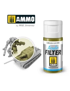 ACRYLIC FILTER Olive Drab - AMMO by MIG Jimenez A.MIG-0814 2