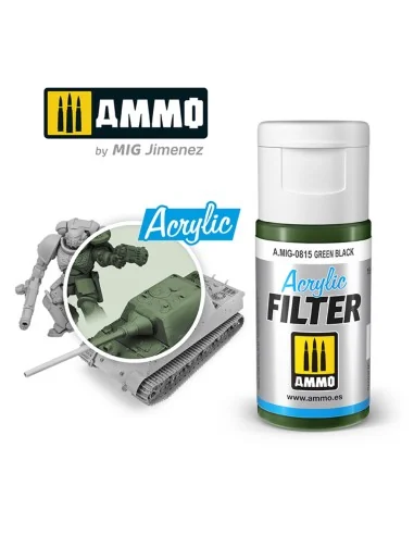 ACRYLIC FILTER Green Black - AMMO by MIG Jimenez A.MIG-0815