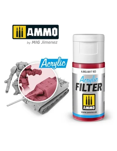 ACRYLIC FILTER Red - AMMO by MIG Jimenez A.MIG-0817