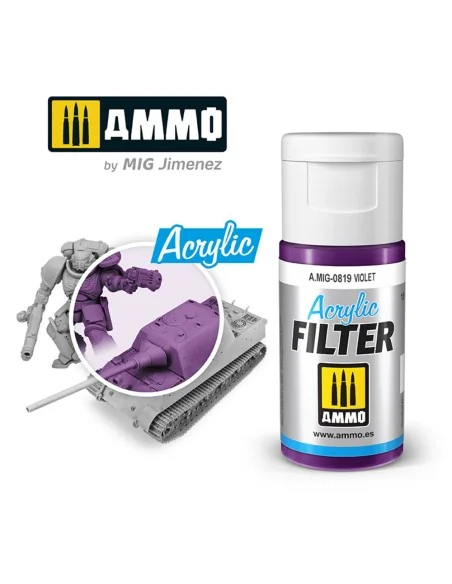 ACRYLIC FILTER Violet - AMMO by MIG Jimenez A.MIG-0819