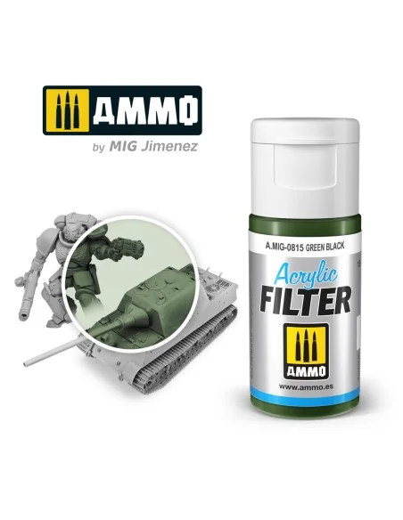 ACRYLIC FILTER Green Black - AMMO by MIG Jimenez A.MIG-0815