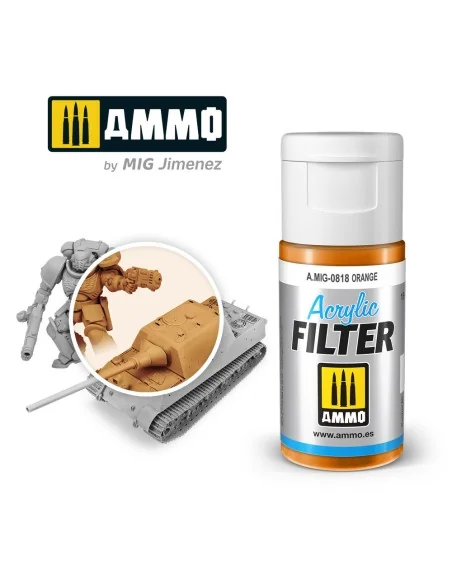 ACRYLIC FILTER Orange - AMMO by MIG Jimenez A.MIG-0818