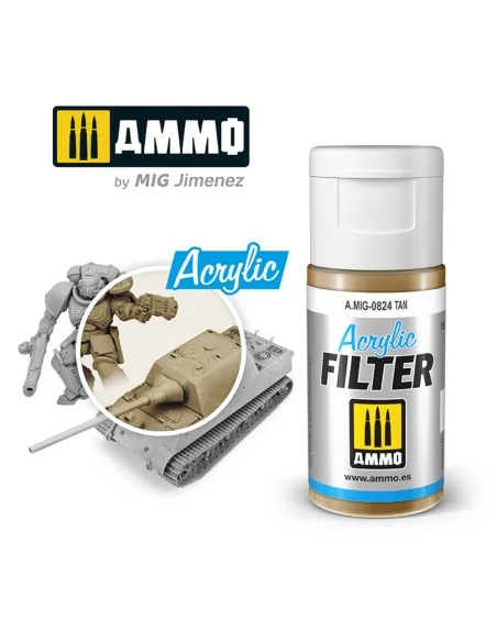 ACRYLIC FILTER Tan - AMMO by MIG Jimenez A.MIG-0824