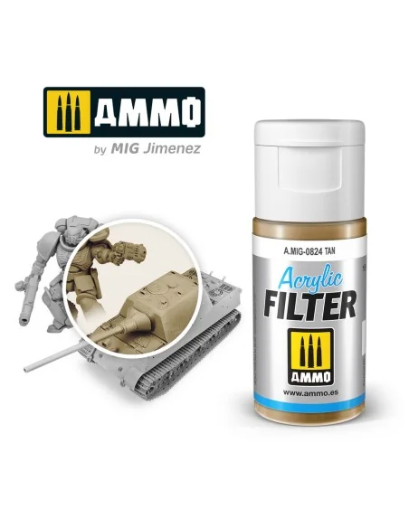ACRYLIC FILTER Tan - AMMO by MIG Jimenez A.MIG-0824