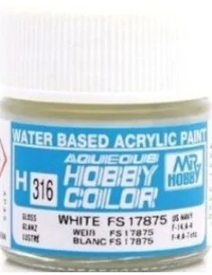 Mr Hobby -Gunze Aqueous Hobby Colors (10 ml) White FS 17875 - Mr Ho...