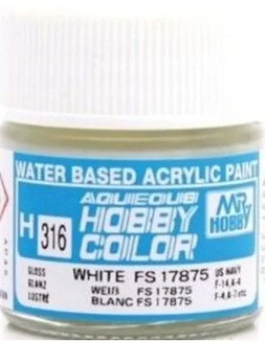 Mr Hobby -Gunze Aqueous Hobby Colors (10 ml) White FS 17875 - Mr Ho...