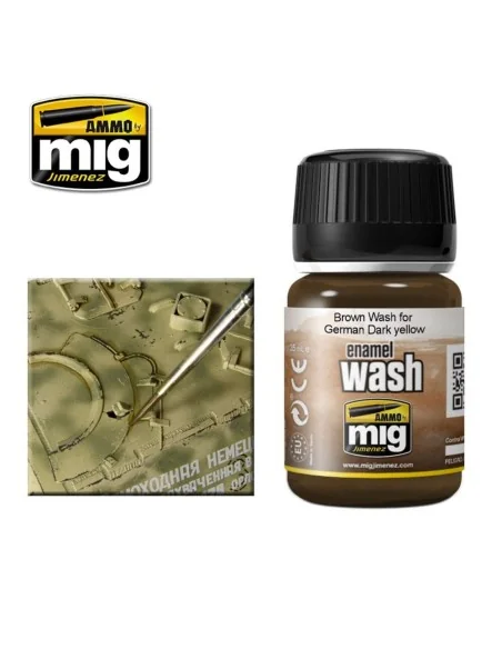 Brown WASH for German Dark Yellow - AMMO by MIG Jimenez A.MIG-1000