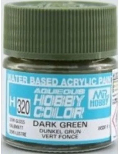Mr Hobby -Gunze Aqueous Hobby Colors (10 ml) Dark Green - Mr Hobby ...