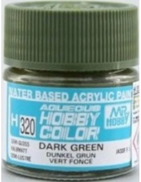 Mr Hobby -Gunze Aqueous Hobby Colors (10 ml) Dark Green - Mr Hobby ...