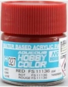 Mr Hobby -Gunze Aqueous Hobby Colors (10 ml) Red FS 11136 - Mr Hobb...
