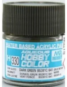 Mr Hobby -Gunze Aqueous Hobby Colors (10 ml) Dark Green BS381C/641 ...