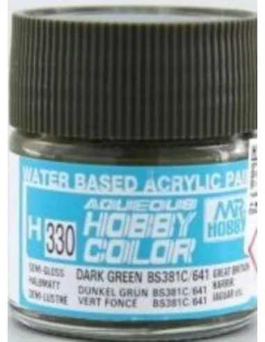 Mr Hobby -Gunze Aqueous Hobby Colors (10 ml) Dark Green BS381C/641 ...