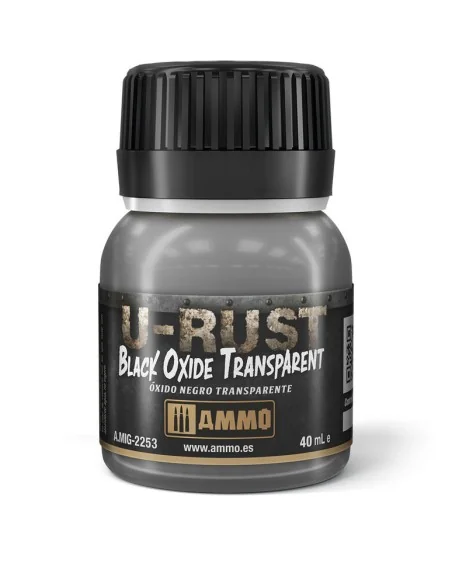 U-RUST Black Oxide Transparent (40mL) - AMMO by MIG Jimenez A.MIG-2253
