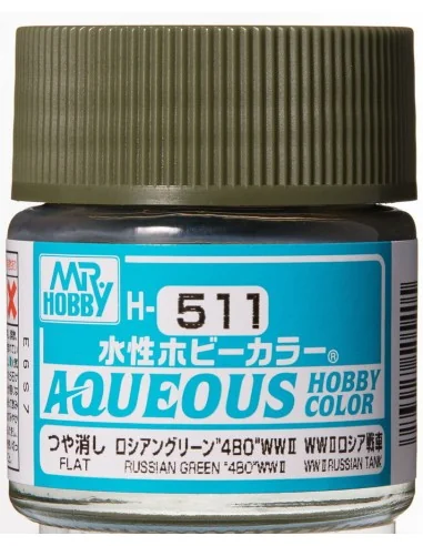 Mr Hobby -Gunze Aqueous Hobby Colors (10 ml) Russian Green "4BO - M...
