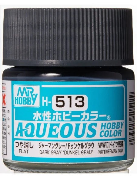Mr Hobby -Gunze Aqueous Hobby Colors (10 ml) Dark Gray "Dunkelgrau ...