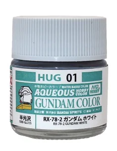 AQUEOUS GUNDAM COLOR (10ml) RX-78-2 GUNDAM WHITE - Mr Hobby - Gunze...
