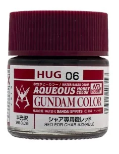 Mr Hobby -Gunze AQUEOUS GUNDAM COLOR (10ml) RED FOR CHAR AZNABLE - ...