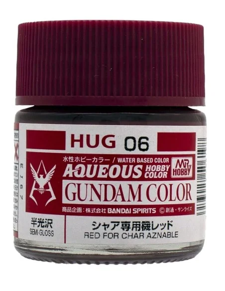 Mr Hobby -Gunze AQUEOUS GUNDAM COLOR (10ml) RED FOR CHAR AZNABLE - ...