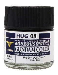 Mr Hobby -Gunze AQUEOUS GUNDAM COLOR (10ml) TITANS BLUE 1 - Mr Hobb...