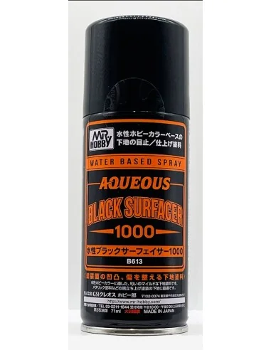 Mr Hobby -Gunze Aqueous Black Surfacer 1000 Spray (170 ml) - Mr Hob...