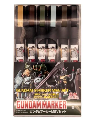 Mr Hobby -Gunze Gundam Marker MSV Set - Mr Hobby - Gunze GMS-127
