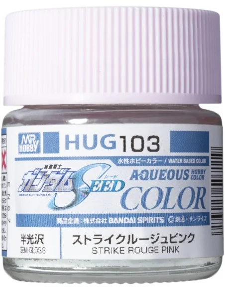 Mr Hobby -Gunze AQUEOUS GUNDAM COLOR (10ml) STRIKE ROUGE PINK - Mr ...
