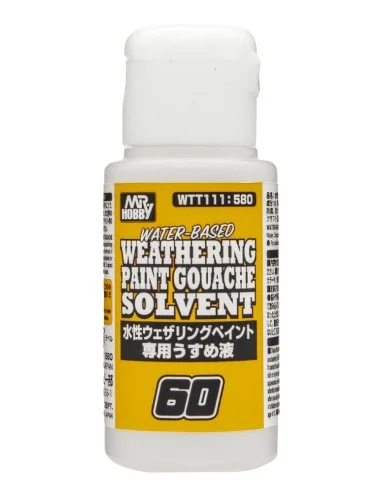 Mr Hobby -Gunze WATER-BASED WEATHERING PAINT GOUACHE SOLVENT - Mr H...