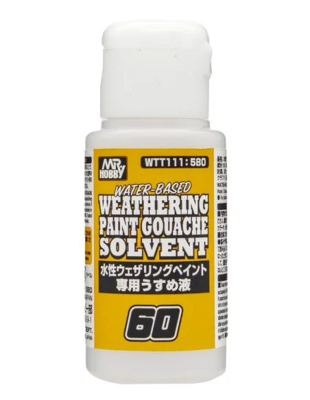 Mr Hobby -Gunze WATER-BASED WEATHERING PAINT GOUACHE SOLVENT - Mr H...