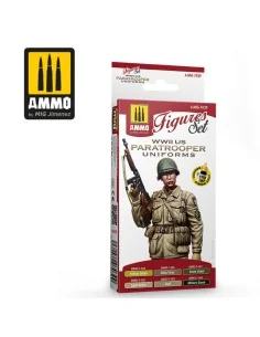 WWII US Paratroopers Figures Set - AMMO by MIG Jimenez A.MIG-7039